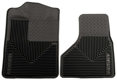 Floor Mat - Heavy Duty - Front - Rubber - Black / Textured - Ford Fullsize Truck 2008-10 - Pair