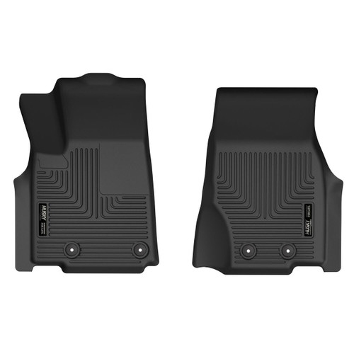 Floor Liner - X-ACT Contour - Front - Plastic - Black / Textured - Jeep Grand Cherokee L 2021-2024 - Pair