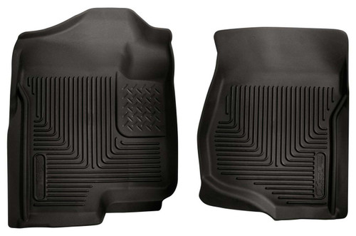 Floor Liner - X-ACT Contour - Front - Plastic - Black / Textured - GM SUV / Truck 2007-14 - Pair