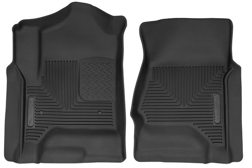 Floor Liner - X-ACT Contour - Front - Plastic - Black / Textured - Crew Cab - GM Fullsize Truck - Pair
