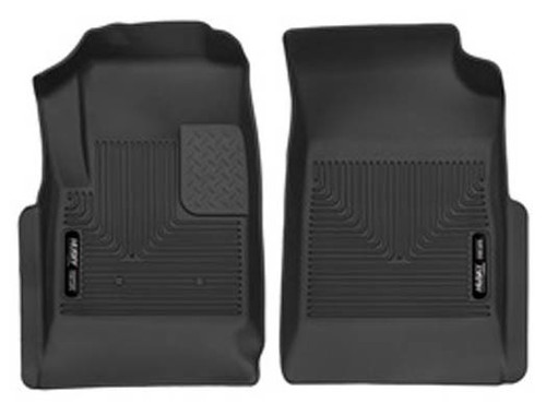 Floor Liner - X-ACT Contour - Front - Plastic - Black / Textured - GM Midsize Truck 2015-16 - Pair