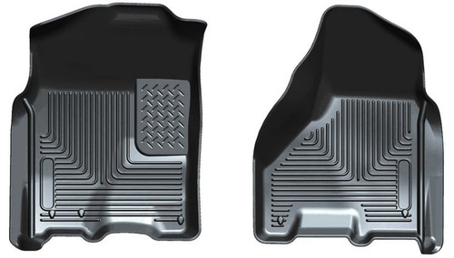 Floor Liner - X-ACT Contour - Front - Plastic - Black / Textured - Crew / Mega Cab - Dodge Ram Fullsize Truck 2009-15 - Pair