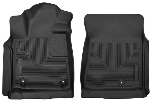 Floor Liner - X-ACT Contour - Front - Plastic - Black / Textured - Toyota Fullsize Truck 2012-15 - Pair