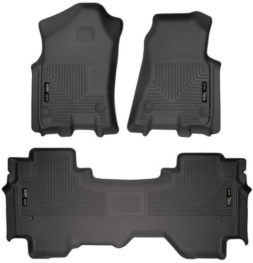 Floor Liner - WeatherBeater - Front / 2nd Row - Plastic - Black / Textured - Quad Cab - Ram Fullsize Truck 2019-24 - Kit