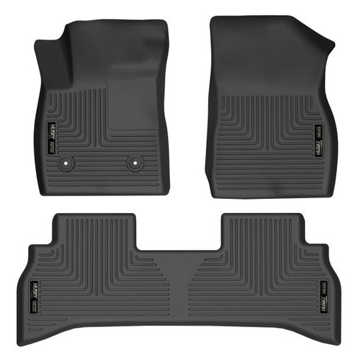 Floor Liner - WeatherBeater - Front / 2nd Row - Plastic - Black / Textured - GM Compact SUV 2021-24 - Kit