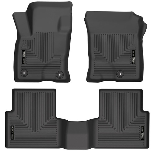 Floor Liner - Weatherbeater - Front / 2nd Row - Plastic - Black / Textured - Ford Compact SUV 2021-24 - Kit