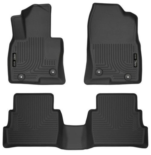 Floor Liner - WeatherBeater - Front / 2nd Row - Plastic - Black / Textured - Mazda CX-5 2017-24 - Kit