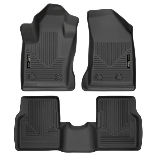 Floor Liner - WeatherBeater - Front / 2nd Row - Plastic - Black / Textured - Jeep Compass 2017-23 - Kit