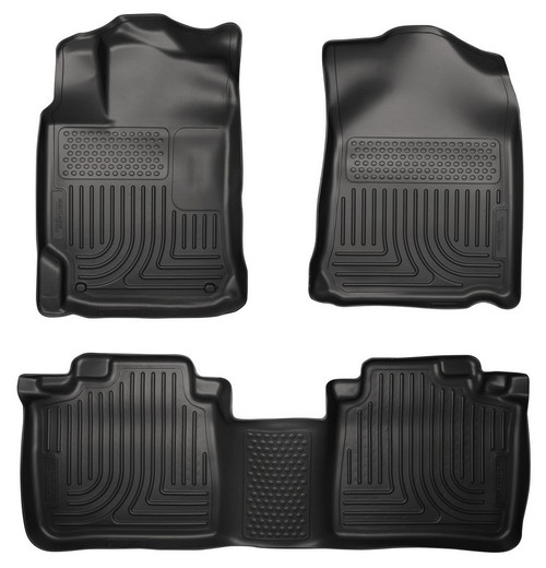 Floor Liner - WeatherBeater - Front / 2nd Row - Plastic - Black / Textured - Toyota Venza 2009-11 - Kit