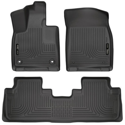 Floor Liner - WeatherBeater - Front / 2nd Row - Plastic - Black / Textured - Lexus RX 2016-22 - Kit