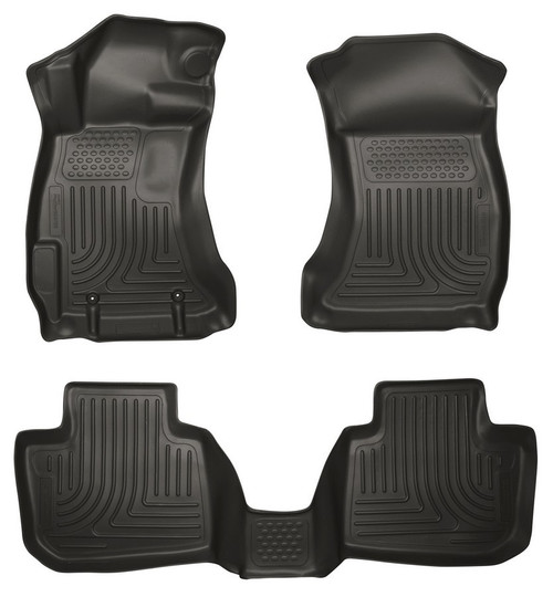 Floor Liner - WeatherBeater - Front / 2nd Row - Plastic - Black / Textured - Subaru Impreza 2012-16 - Kit