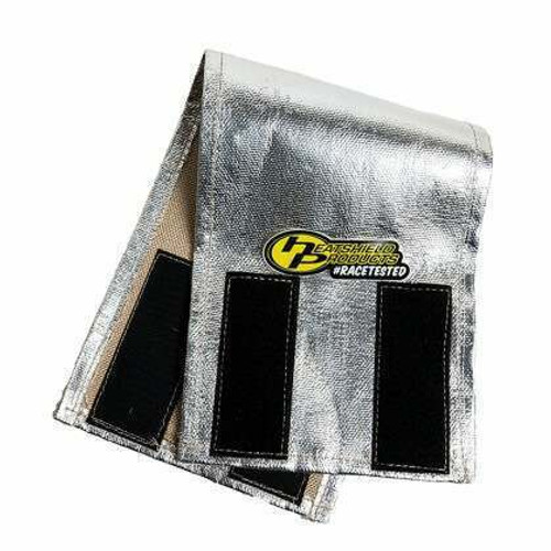 Starter Heat Shield - 7-3/4 in x 21-3/4 in - 1100 Degrees - Hook and Loop Closure - Aluminized Fiberglass Cloth - Each Starter Heat Shield - 7-3/4 in x 21-3/4 in - 1100 Degrees - Hook and Loop Closure - Aluminized Fiberglass Cloth - Each
