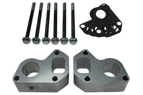 Water Pump Spacer - 1-1/2 in Thick - Gaskets / Hardware - Aluminum - Natural - GM LS-Series - Kit
