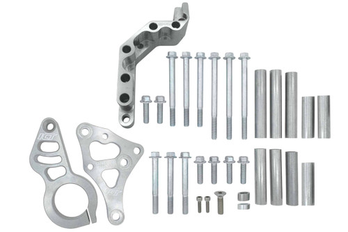 Fuel Pump Bracket - Bolt-On - Passenger Side - Block Mount - Aluminum - Clear Anodized - Aeromotive 6 GPM / 12 GPM Fuel Pumps - Kit