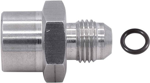 Fitting - Adapter - Straight - 6 AN Male to 16 mm x 1.50 Female O-Ring - Aluminum - Clear Anodized - Each