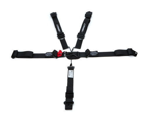 Harness - 5 Point - Latch and Link - SFI 16.1 - Pull Down Adjust - Bolt-In / Wrap Around - Black - Kit