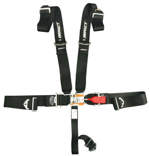 Harness - 5 Point - Latch and Link - Bolt-In / Wrap Around - 3 in Straps - Individual Harness - Black - Kit Harness - 5 Point - Latch and Link - Bolt-In / Wrap Around - 3 in Straps - Individual Harness - Black - Kit