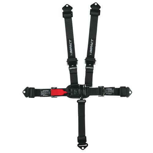 Harness - 5 Point - Latch and Link - SFI 16.1 - Pull Up Adjust - Bolt-In / Wrap Around - Black - Kit