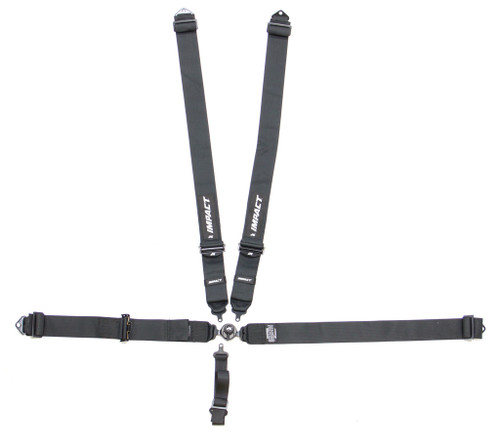 Harness - Racer Series - 5 Point - Camlock - SFI 16.1 - Pull Up Adjust - Bolt-In / Wrap Around - Individual Harness - Black - Kit