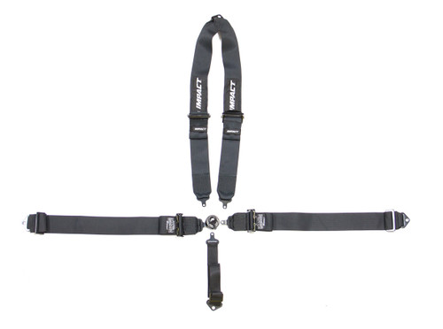 Harness - Racer Series - 5 Point - Camlock - SFI 16.1 - Pull Down Adjust - Bolt-In / Wrap Around - V-Type Harness - Black - Kit