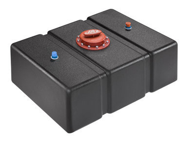 Fuel Cell - Circle Track - 12 gal - 17.5 in Wide x 16 in Deep x 10 in Tall - 8 AN Outlet / Vent - Foam - Plastic - Black - Each