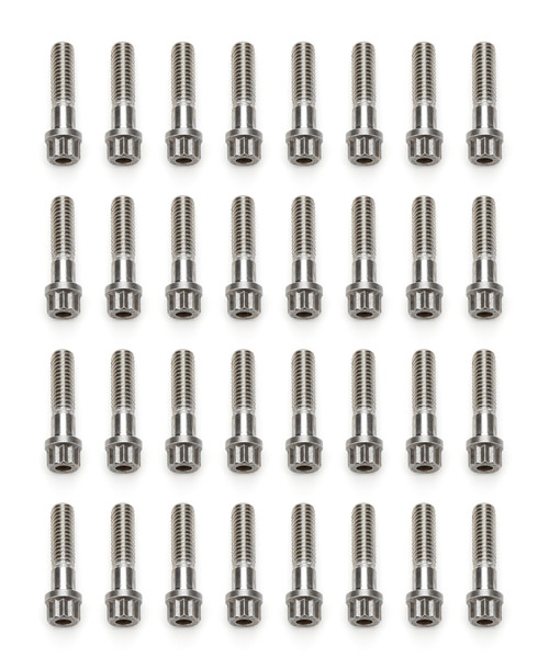 Bolt - 5/16-18 in Thread - 1.25 in Long - 3/8 in 12 Point Head - Nuts Included - Chromoly - Black Oxide - Set of 32