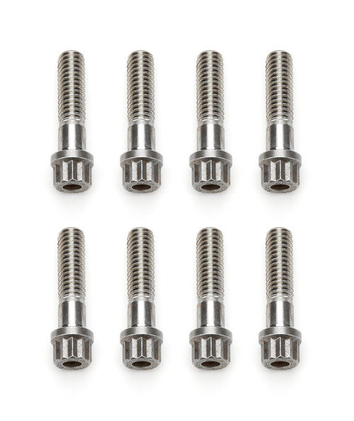 Bolt - 5/16-18 in Thread - 1.25 in Long - 3/8 in 12 Point Head - Nuts Included - Chromoly - Black Oxide - Set of 8