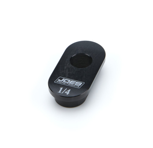 Control Arm Caster Slug - 1/2 in ID Hole - 1/4 in Offset - Aluminum - Black Anodized - Joes Slotted A Plate - Each