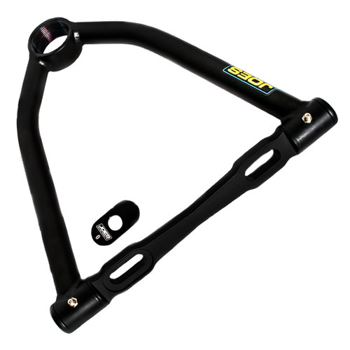 Control Arm - Tubular - Slotted Bushing Style - Upper - 11.25 in Long - 10 Degree - Screw-In Ball Joint - Aluminum / Steel - Black Powder Coat - Each