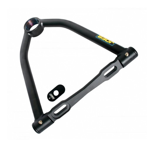 Control Arm - Tubular - Slotted Bearing Style - Upper - 8.25 in Long - 10 Degree - Screw-In Ball Joint - Steel - Black Powder Coat - Each