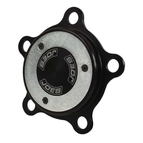 Wheel Hub Dust Cap - 5-Bolt - Steel Gauge Adapter Insert - Aluminum - Black Anodized - Wide 5 Hubs - Each