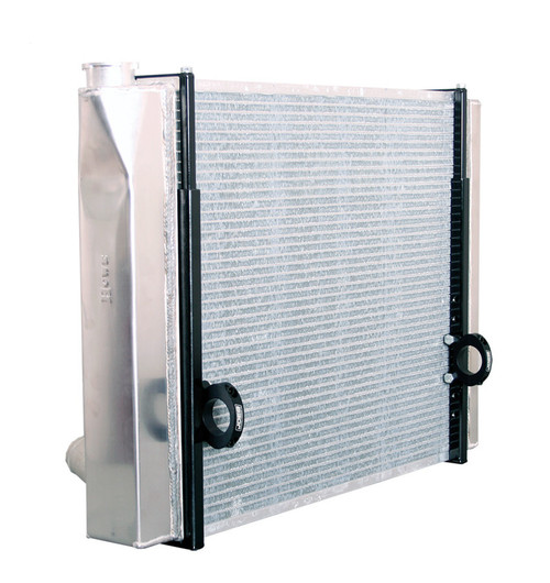 Radiator Bracket - Adjustable - Clamp-On - Aluminum / Steel - Black Powder Coat - Universal - 1.25 in OD Tube - Pair