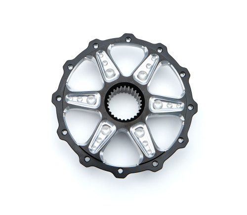 Wheel Center Section - 27 Spline - Aluminum - Black Anodized / Machined - 10 in Wheels - Each