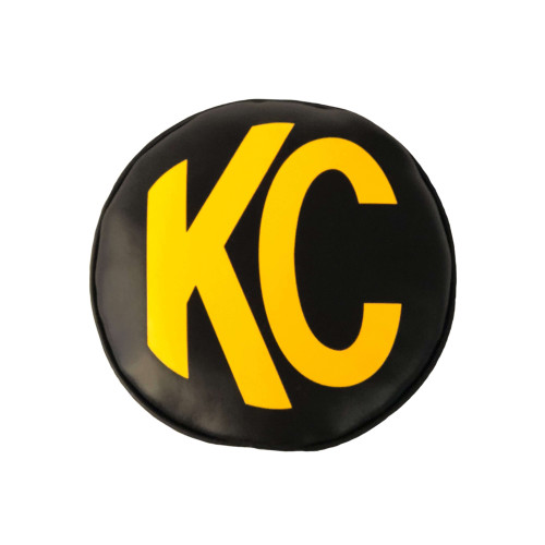 Light Cover - Yellow KC Daylighter Logo - Vinyl - Black - 6 in KC Lights - Pair Light Cover - Yellow KC Daylighter Logo - Vinyl - Black - 6 in KC Lights - Pair