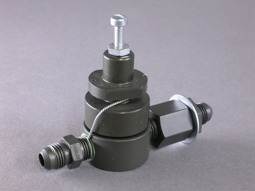 Fuel Bypass Valve - High-Speed / Secondary - 6 AN Inlet - 6 AN Outlet - Aluminum - Gray Anodized - Universal - Each