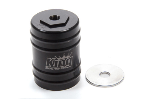 Bump Stop Cup - Adjustable - 1/2-20 in Thread Shaft - Aluminum - Black Anodized - Small Body Shocks - Each