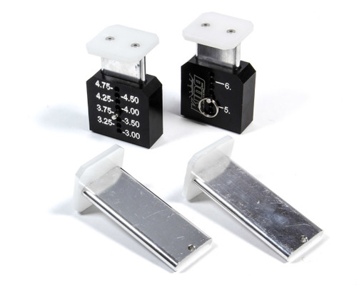 Setup Blocks - Tall - 3 to 6 in Adjustable - Magnetic Base - Aluminum - Black Anodized - Pair