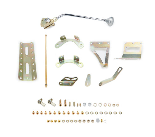 Shifter - Automatic - Transmission Mount - 16 in Stick - Brushed Aluminum Mushroom Knob - 4L60E - Kit