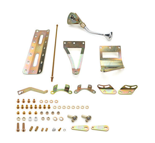 Shifter - Automatic - Transmission Mount - 8 in Stick - Polished Aluminum Mushroom Knob - 4L60E - Kit