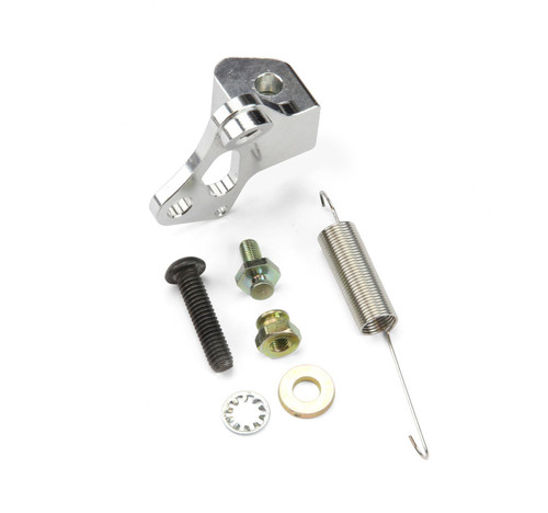 Throttle Cable Bracket - Carb Mount - Kickdown - Aluminum - Clear Anodized - Edelbrock Pro-Flo 4 Carburetors - Kit