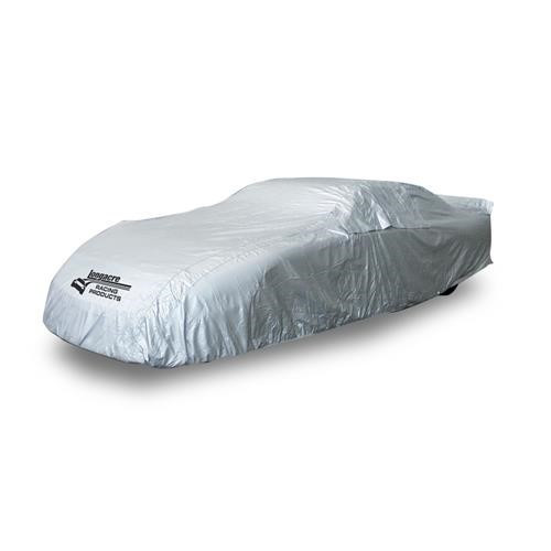 Car Cover - Outdoor - Moisture Resistant - Soft Liner - Zippered Window - Heat Reflective - Cloth - Silver - Late Model - Each