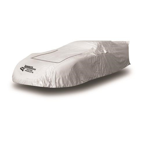 Car Cover - Outdoor - Moisture Resistant - Soft Liner - Zippered Window / Hood - Heat Reflective - Cloth - Silver - Dirt Late Model - Each Car Cover - Outdoor - Moisture Resistant - Soft Liner - Zippered Window / Hood - Heat Reflective - Cloth - Silver - Dirt Late Model - Each