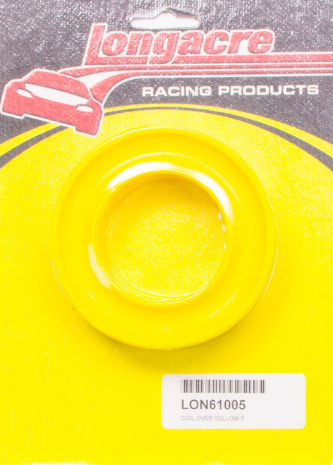 Spring Rubber - 5 Durometer - Soft - 2.5 to 2.625 in Springs - 0.75 in Height - Polyurethane - Yellow - Each