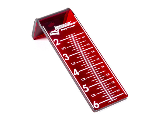 Chassis Height Target - 2-6 in Height Range - Checker Only - Plastic - Red - Long Acre Laser Chassis Height Gauges - Each