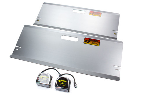 Toe-In Plates - 2 Plates / Tape Magnets - 2 Tape Measures - Aluminum - Natural - Pair