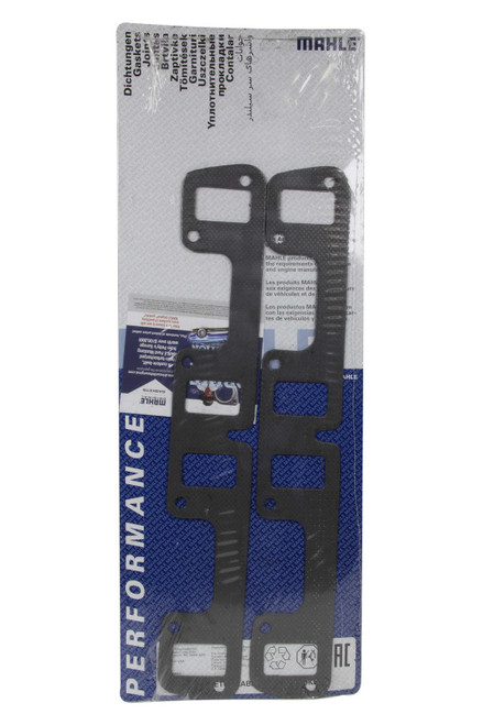 Exhaust Header / Manifold Gasket - 1.200 x 2.000 in Rectangle Port - Steel Core Graphite - Big Block Buick - Pair