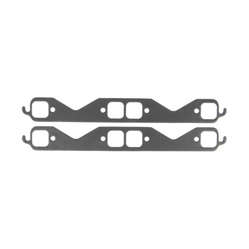 Exhaust Header / Manifold Gasket - 1.450 x 1.450 in Stock Square Port - Steel Core Graphite - Small Block Chevy - Pair