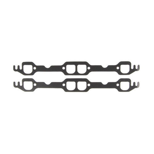 Exhaust Header / Manifold Gasket - 1.450 x 1.375 in D Port - Steel Core Graphite - Small Block Chevy - Pair
