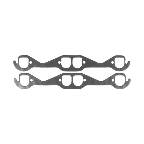 Exhaust Header / Manifold Gasket - 1.500 x 1.675 in D Port - Steel Core Graphite - Small Block Chevy - Pair