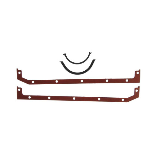 Oil Pan Gasket - 0.08 in Thick - 1-Piece - Steel Core Laminate - Thick Front Seal - 1-Piece Seal - Small Block Chevy - Kit